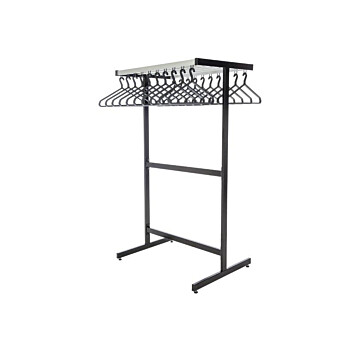 Vrijstaande dubbelzijdige garderobe met kleerhangers