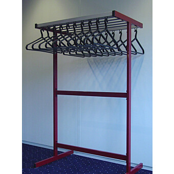 Vrijstaande dubbelzijdige garderobe met kleerhangers