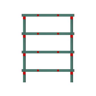 Kunststof Rek K100-1150x1000x300-4 Schappen