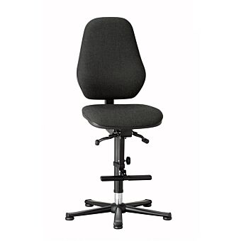 Laboratoriumstoel Basic 3 met glijders en opstapring 9131 9136 en 9137