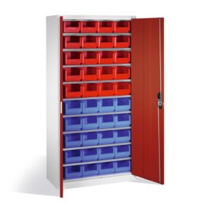 Bakkenkasten met openslaande deuren-9-20x rood 4 - 20x blauw 4