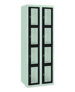 Vakkenkast PICO met 2x4 vakken en plexiglas deuren