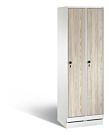 Garderobekast met sokkel met houten deuren S3000 Evolo
