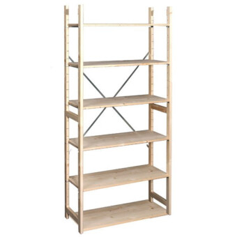 Houten legbordstelling H beginrek