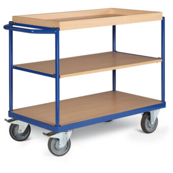 Etagewagen basic met bordlijst en horizontale duwbeugel serie F350