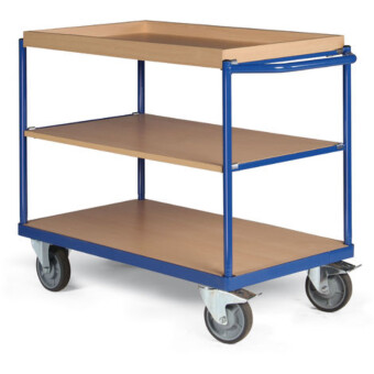 Etagewagen basic met bordlijst en horizontale duwbeugel serie F350