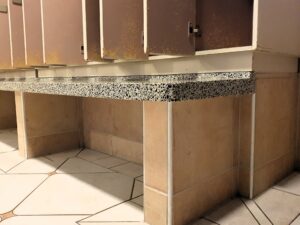 halfhoge houten lockers met RFID sloten GHALA